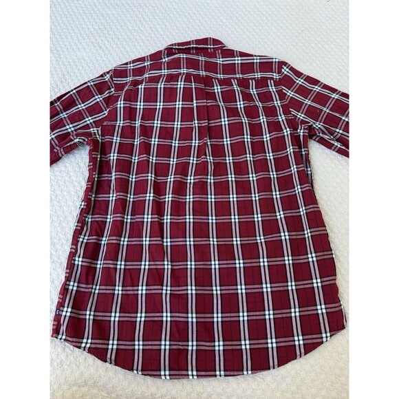 Chaps Easy Care‎ Twill Plaid Button Down Shirt Long Sleeve Casual | Men's Medium - Picture 8 of 13